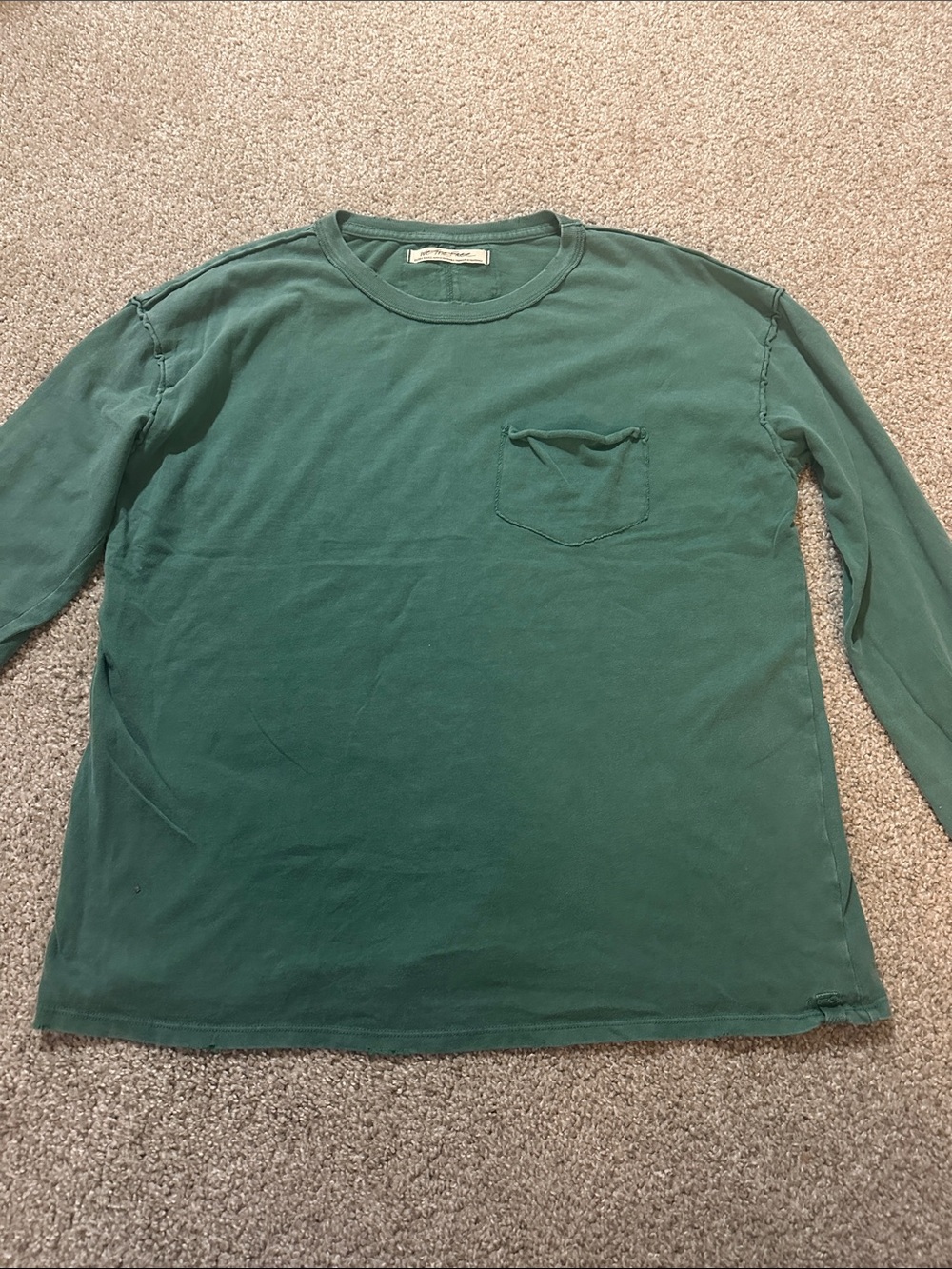 Urban Outfitters Women's Long-Sleeve Pocket Tee - Forest Green